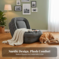 Converts to Bed Convertible Sleeper Chair Washable Cover Floor Sofa Oversized Design Home Furniture Cushiony Cushioning for Apartment Dwellers, Adults, Students, Living Room, Balcony, Bedroom