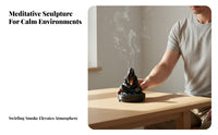 Meditation Theme 3D Printed LED Candlestick Creative Design Meditating Figure Candle Holder Gothic Design for Bedroom, Desktop, from Ice