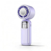 Folding Fan with Lanyard Compact Rechargeable Fan with Display for Commuters