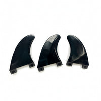3 Pieces Swept Surfboard Fins with Two-Tab Base Curved Surfboard Thruster Fins Streamlined Thruster Fin Set Long-Lasting for Paddleboards