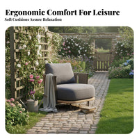 Water Resistant Woven Backrest Sofa Set weatherproof Outdoor Furniture Thick pads Garden Seating Removable pad protectors for guest accommodation Businesses, event hosts, Patio, Balcony, Terrace, Backyard