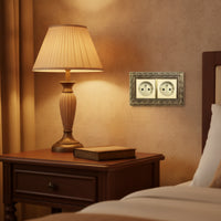 Brass Switch Cover Gold-Toned Electrical Faceplate Decorative Wall Plate Textured Hardware Retro for Interior Designers
