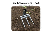 3-Tine Hoe Head Multi-Functional 3 Prong Cultivator Hoe Multipurpose Three-Prong Garden Pick for Farmers, Gardeners, Tilling Soil, Farming