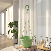 Plant Pots and Hanging Basket for Home Decor, Ribbed Indoor Plant Pot for Outdoor Plants, B165 Hanging Basket Style with Wires, 1 Pack PP Planter