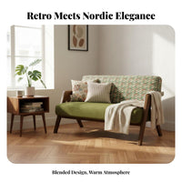 2-Seater Wooden Loveseat Retro Design 2-Seater Loveseat Retroretroera Modern & Design Sturdy Wood Frame for Two People