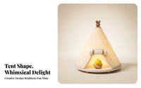 Warm Glow Tent-Shaped Night Light Type-C Charging Silicone Night Lamp Dimmable Home Lighting Portable
