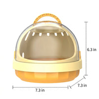 Portable Bird Cage and Small Wood Carrier, Dome Pet Bird Carrier with 60ml Water Bottle and Padded Liner for Outdoor Outing and Medical Visits