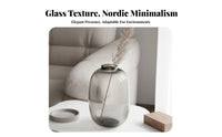 Minimalist Design Glass Flower Vase Elegant Design Oval Glass Vase Classic Shape for Home Decorators, Homeowners, Showroom, Tabletop, Office
