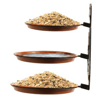 Bird Bath and Wall Mounted Bird Feeder, Wildlife Feeder with Railing Clamp, Modern Minimalist Geometric Shape for Outdoor Garden Decor Use