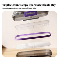 Portable weekly morning/evening Box dampness-resistantresistant Weekly morning/evening Dispenser Large Capacity medication Organizer Detachable per diem compartments for on-the-moveers, Patients, Caregivers, on-the-move, while on the move, Home