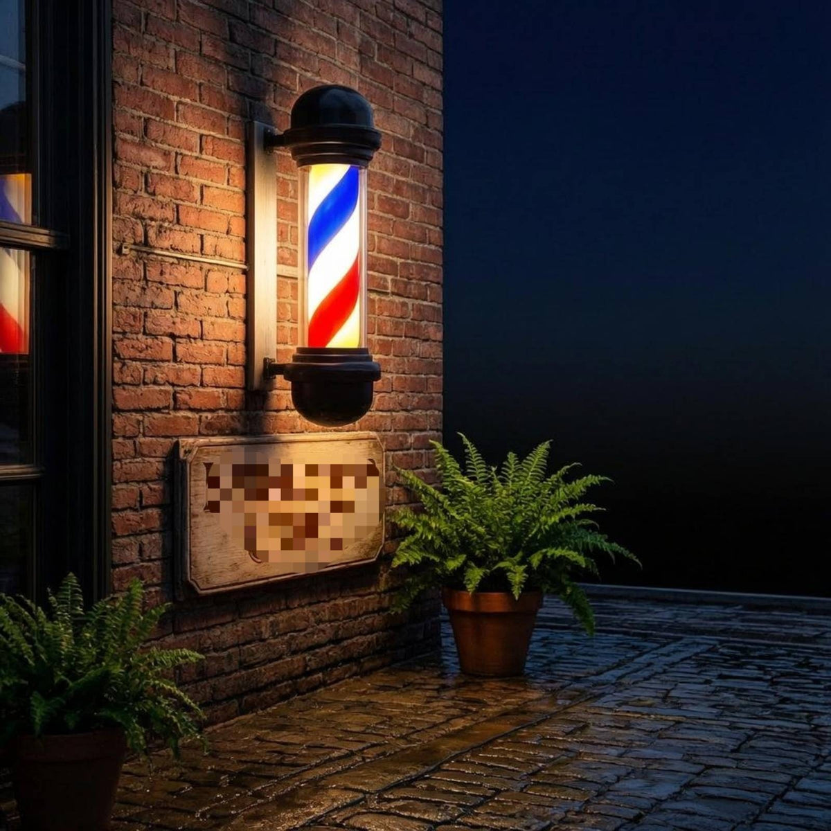 Striped Barber Pole Sign Light Easy Installation Barber Shop Sign Light Energy Saving Business Display Waterproof for Hair Salons