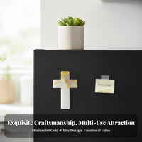 Resin Cross Ornament DIY Friendly Gold Foil Cross Handmade House Decoration for Interior Stylists, Gift Donors, Refrigerator, Office