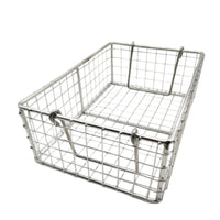 Corrosion-Resistant Stainless Steel Wire Basket Long-Lasting Washing Basket with Handles Reusable Organizer Perforated for Workshop