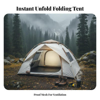 Waterproof Automatic Camping Tent Windproof Design Instant Quick-Setup Tent Wind Resistant Automatic Sun Shelter Protection for Families, Beginners, Overnight Trips, Picnics, Backyard, Beach