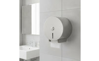 Stainless Steel Bathroom Tissue Dispenser with Shelf Rustproof Bathroom Tissue Holder with Shelf Corrosion-Resistant Compact for Businesses