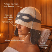 Sauna Hat Steam Bath Hat Room Essential Parts Heat Resistant Sauna Hat for Heat Related Relaxation, Sauna Hat for Vaporarium Visits