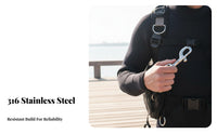 Single-Ended Bolt Snap Precise Coiled Mechanism Diving BCD Clip Rustproof Swivel Bolt Snap Hook Single-Hand Operation for Technical Divers, Freedivers, Outdoor Enthusiasts, Underwater, Boating, Crafting