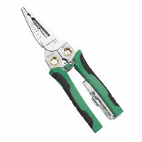 Audible Buzzer Notify Voltage Detecting Pliers Stainless Steel Electrician's Combination Tool Coil-Loaded Wire Cutter and Crimper for Electricians
