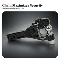 Black Metal Tow Ball Hitch Vehicle Gear Tow Hook Hitch Glossy Finish