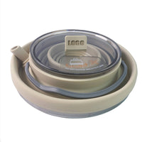 Portable Camping Kettle Transparent Lid Foldable Kettle Embossed Markings Portable Camping Pot