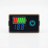 Compact Digital Voltage Meter with Touch Control LED Battery Capacity Indicator Real-Time Battery Voltage Meter Bright for Dashboards
