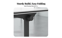 Foldable stacking Table with casters Multi-Functional Mobile folding top Table collaborativenfigurable and collaborativennectable Training Desk for educators, collaborativenference Room, Library