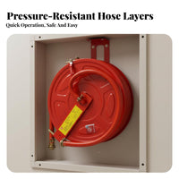 Brass Nozzle Fire Hose Reel High Pressure Resistant Fire Hose Reel Set Leak-Proof Design Firefighting Tool for Homeowners, Building Managers, Property Owners, Residential Buildings, Warehouses, Shopping Malls, Parking Garages