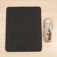 Honeycomb Cat Litter Mat, Double Layer EVA Material Pet Litter Mat for Scatter Control and Trapping, Indoor Design for Effective Waste Management