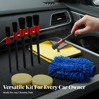 13 Pieces Car Detailing Brush Set Versatile Car Wash Accessories Kit Scratch Auto Interior Cleaning Kit for DIY Cleaners