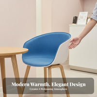 Modern Design Single Cushisingled Seat Soft Upholstery Upholstered Shell Chair Curved Backrest Seating Furniture Thickly Padded for Business Owners, Interior Designers, Dining Room, Reception Area, Kitchen, Bedroom