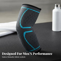 Knitted Elbow Sleeve Non-Slip Sports Elbow Pad High Compression Arm Sleeve for Men, Fitness Enthusiasts, Basketball, Biking, Weightlifting