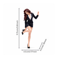 Realistic Resin Female Figurine Detailed Miniature Female Figurine Authentic Collectible for Display Shelf