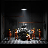 6 Pieces Miniature Construction Worker Figures Tiny Figurines Diorama Figures for Dioramas