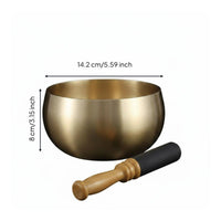 Artisan-Made Tibetan Singing Bowl Set Relaxation Aid Brass Sound Bowl for Meditators