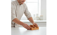 Reusable Sushi Taco Holder Easy to Serve Sushi Roll Stand Food Safe Wooden Taco Holder Compact for Restaurant, Party, Home Dining