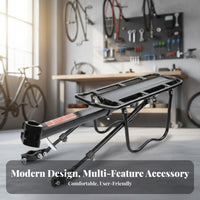 Universal Fit Cycle Rear Rack Easy Installation Rear Bike Rack Rust-Proof Seatpost Mount Cargo Carrier Heavy Duty for Commuting, Touring, Mountain Biking, Shopping