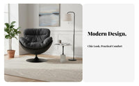 Nordic Design rotating ovoid Chair Spaceefficient Round rotating Armchair Enveloping Shape Single Seating Modern design for Apartment Dwellers, Homeowners, Office Workers, Living Room, Balcony, book corner, Bedroom