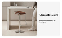 Italian design Adjustable rotating Stool with spine supportrest Minimalist Design Adjustable rotating Stool Upholstered Seat Bar Furniture Built-in Footrest for Homeowners, Adults, Guests, Kitchen Island, morning dining corner, Pub, Dining Room