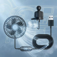 USB Car Fan Three-Speed Car Vent Fan Brushless Engine