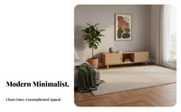 Minimalist Design Rattan Door TV Cabinet Walnut Finish Media Console Floor-Standing Living Room Furniture Spacious Storage for Small Apartment Dwellers, Homeowners, Home, Bedroom