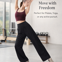 Womens Pants Wide Leg Trousers for with Loose Fit Design, Baggy Joggers for Running and Stretching, Travel for