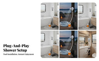Handheld Shower Pump System Bathroom Supply Compact Flexible Hose