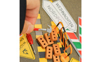 39 Pieces Display Accessories 1/12 Scale Dollhouse Tool Set Printed Signs Miniature Roadwork Set Realistic Design 1/12 Scale Toolbox for Model Displays