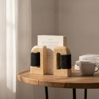 Resin Bookend Sturdy Bookend with Rope Architectural Book for Collectors