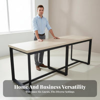 Long Bar Table Solid Wood Communal Dining Area Dining Table Versatile Commercial Furniture for Business Owners, Homeowners, Cafe, Kitchen