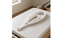 Double Loop Pilates Strap White Color Pilates Loop Strap Material for Gym Workout