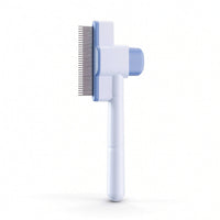 Self-Cleaning Comb Detangling Pet Comb with Metal Teeth Grooming Brush Handheld for Cat Owners, Routine Care