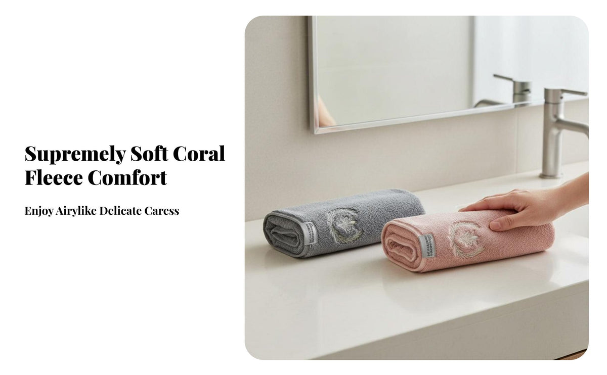 Embroidered Monogram Towel Quick-Drying Face Cloth Highly Absorbent Long-Lasting for Infants, Bathing, Camping