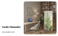 Modern Minimalist Design Freestanding Panel Divider Nature-Inspired Pattern Single-Panel Decorative Divider Light Luxury Aesthetic Partition Screen Easy Assembly for Homeowners, Interior Designers, Office Workers, Bedroom, Studio Apartment, Entryway