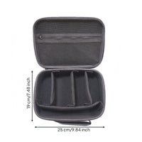 Action Camera Case Padded Zippered Organizer Case Semi-Rigid Adjustable Dividers